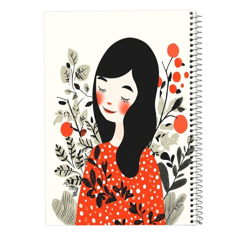 دفتر ژورنال نویسی 50 برگ مدوپد مدل نقطه ای طرح دخترانه کد DF15776