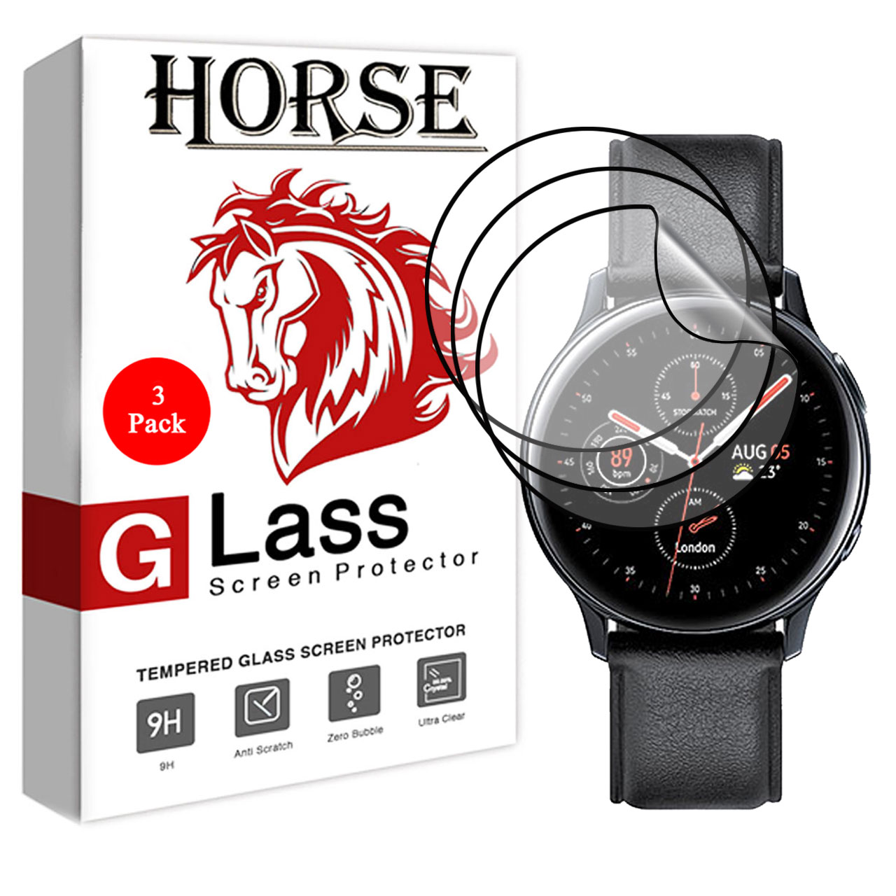 محافظ صفحه نمایش 3D هورس مدل FSN مناسب برای ساعت هوشمند سامسونگ Galaxy Watch Active2 40mm بسته سه عددی