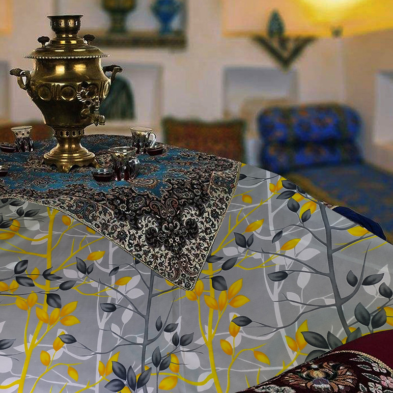 لحاف کرسی سندس مدل نهال کد F808 سایز 350x350 سانتی متر