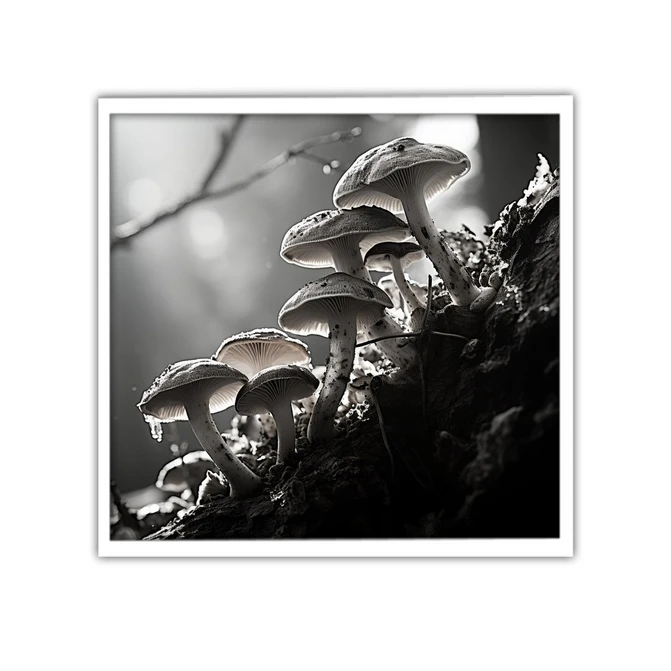 تابلو نوری بکلیت طرح عکس هنری قارچ مدل W-MID-18729