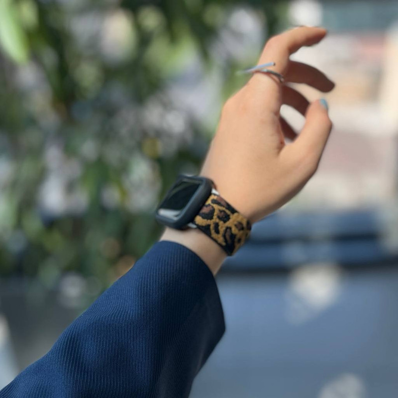 بند مدل پلنگی مناسب برای اپل واچ 42/44/44/49 میلیمتری