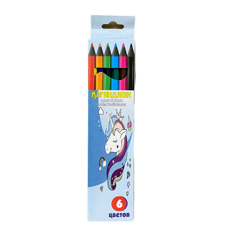 مداد رنگی 6 رنگ مدل یونیکورن 2