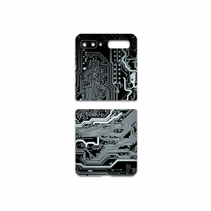 برچسب پوششی ماهوت مدل Black-Printed-Circuit-Board مناسب برای گوشی موبایل سامسونگ Galaxy Z Flip