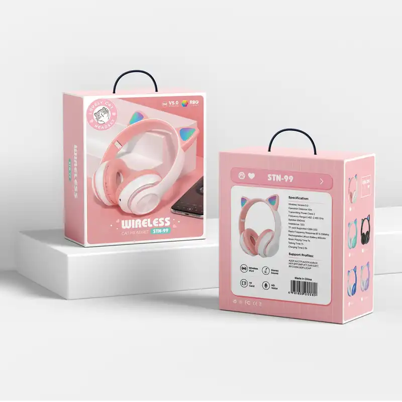 هدفون بی سیم طرح گربه ای مدل CAT-STN99
