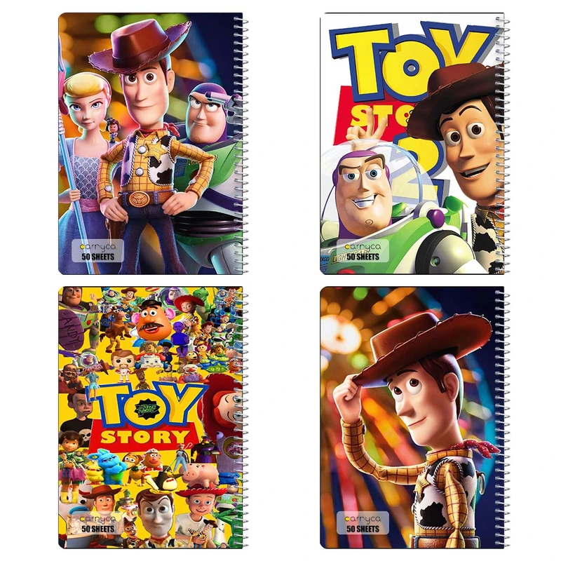 دفتر نقاشي 50 برگ کارنيکا طرح داستان اسباب‌بازی Toy Story کد 20786 مجموعه 4 عددی