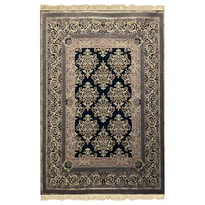 فرش ماشینی عرش طرح باران زمینه طلایی
