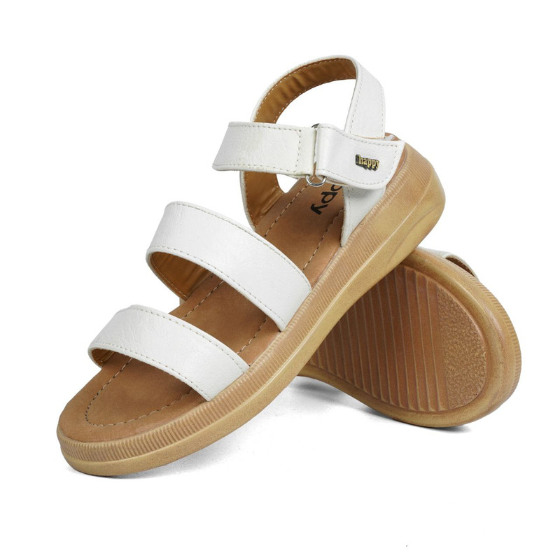 صندل زنانه هپی مدل سوفیا رنگ سفید