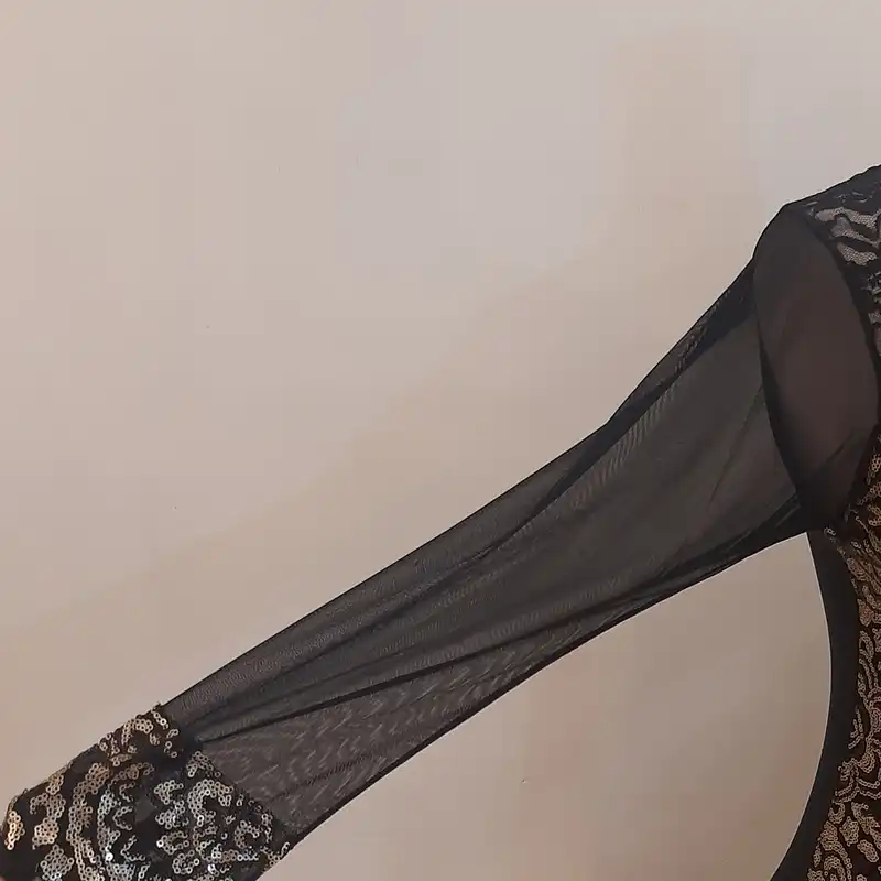 پیراهن زنانه مدل Sisi پولکی رنگ مشکی