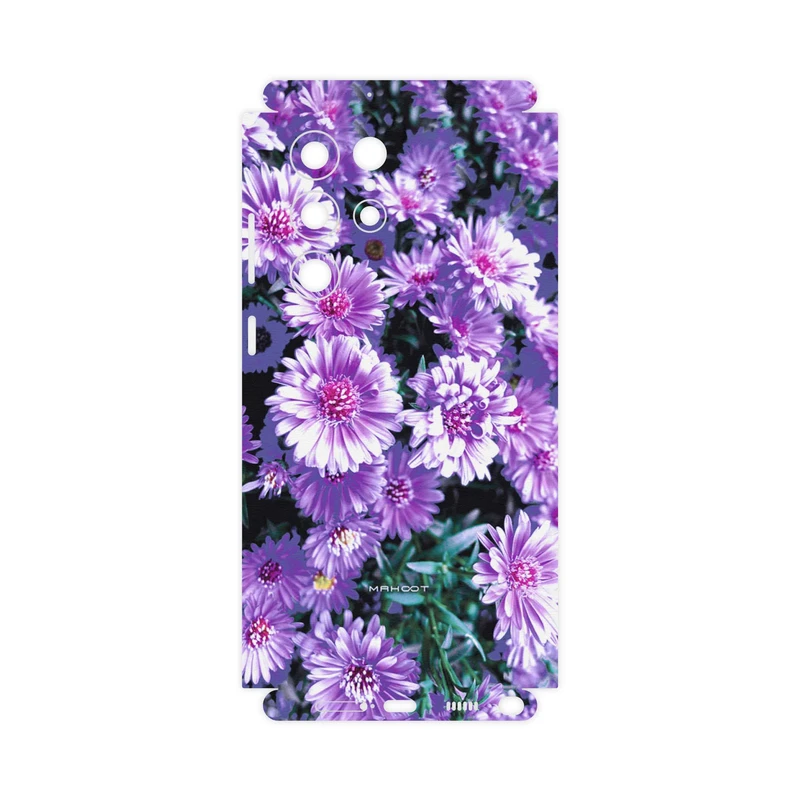 برچسب پوششی ماهوت مدل Purple-Flower-FullSkin مناسب برای گوشی موبایل سامسونگ Galaxy S22 Ultra 5G