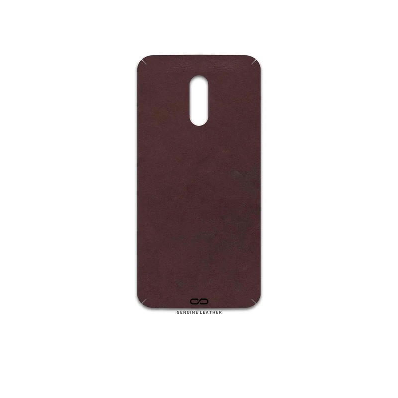 برچسب پوششی ماهوت مدل Matte-Dark-Brown-Leather مناسب برای گوشی موبایل وان پلاس 7