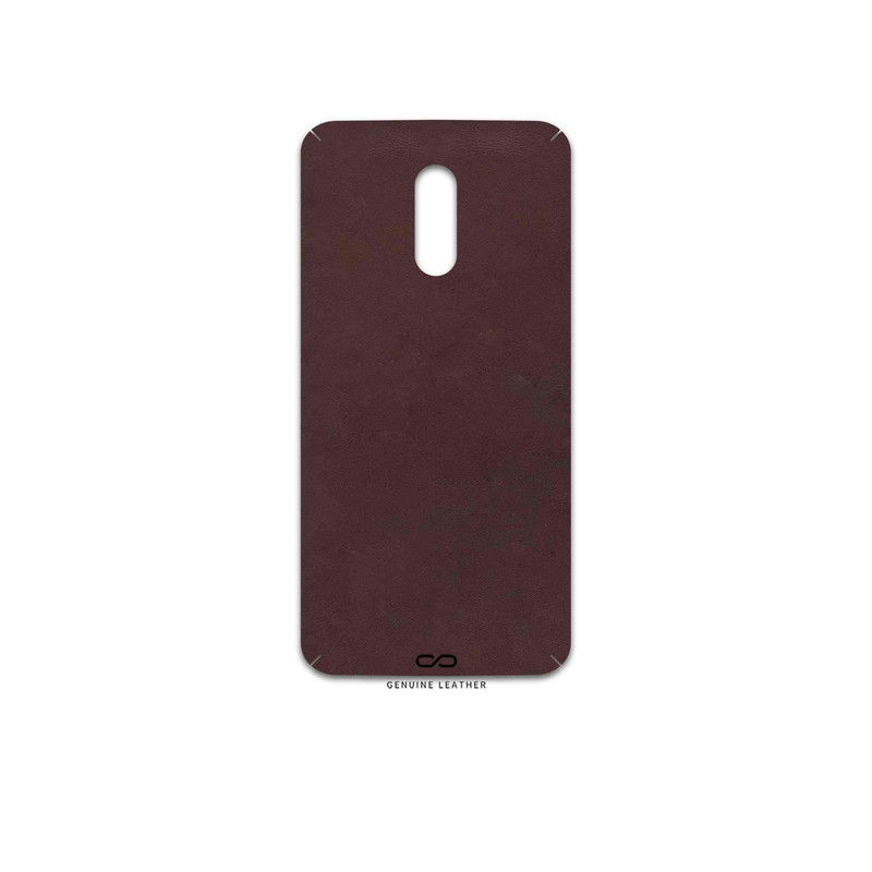 برچسب پوششی ماهوت مدل Matte-Dark-Brown-Leather مناسب برای گوشی موبایل وان پلاس 7
