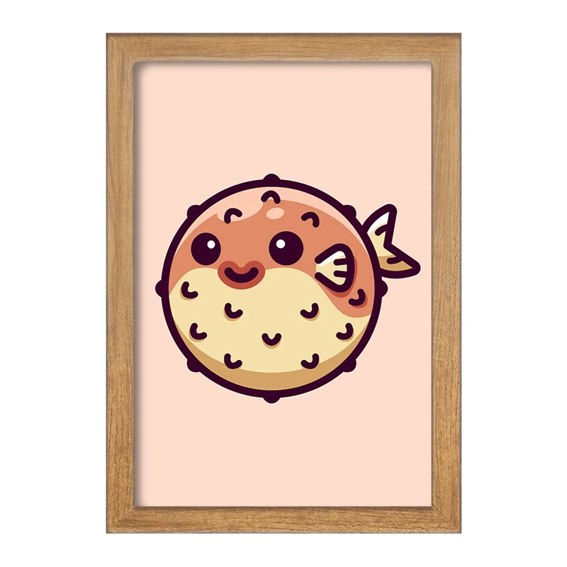 تابلو خندالو مدل حیوانات آبزی ماهی بادکنکی کد 28163