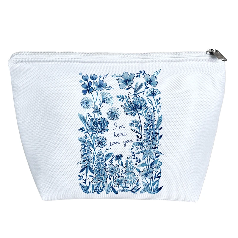 کیف لوازم آرایش دخترانه خندالو مدل گل آبی کد H1669