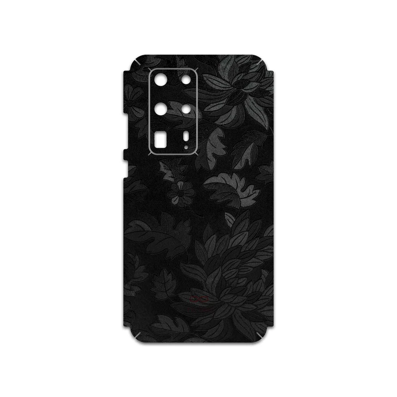 برچسب پوششی ماهوت مدل Black-Wildflower مناسب برای گوشی موبایل هوآوی P40 Pro Plus