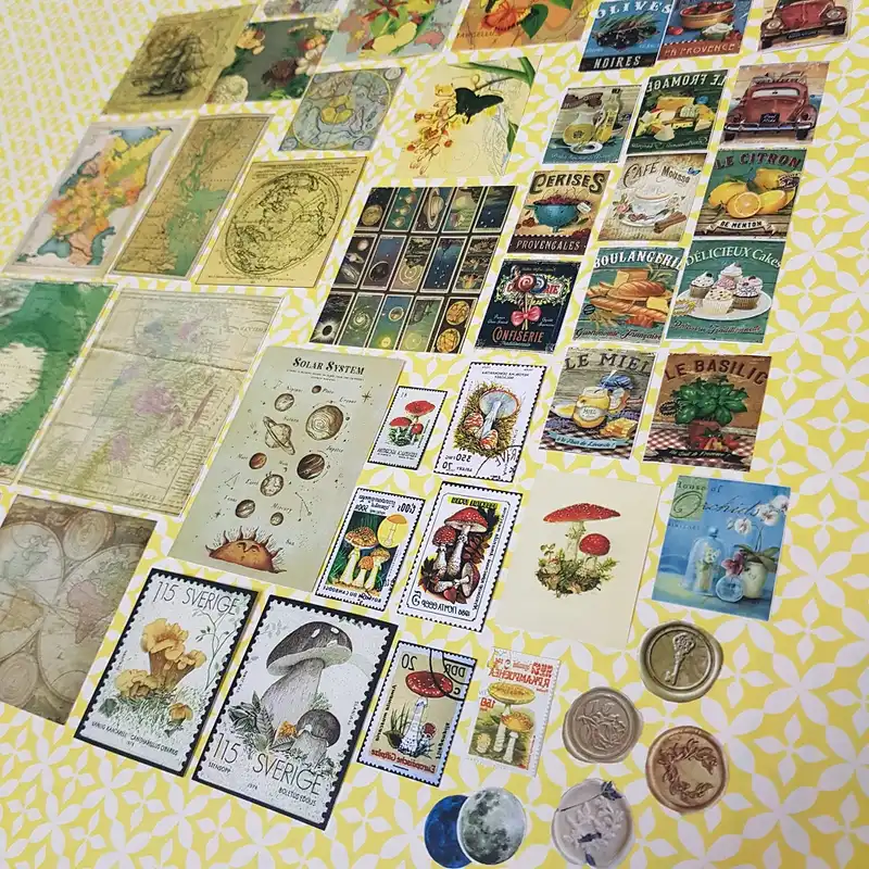 برچسب مدل بولت ژورنال اسکرپ بوک طرح نقشه مجموعه 61 عددی