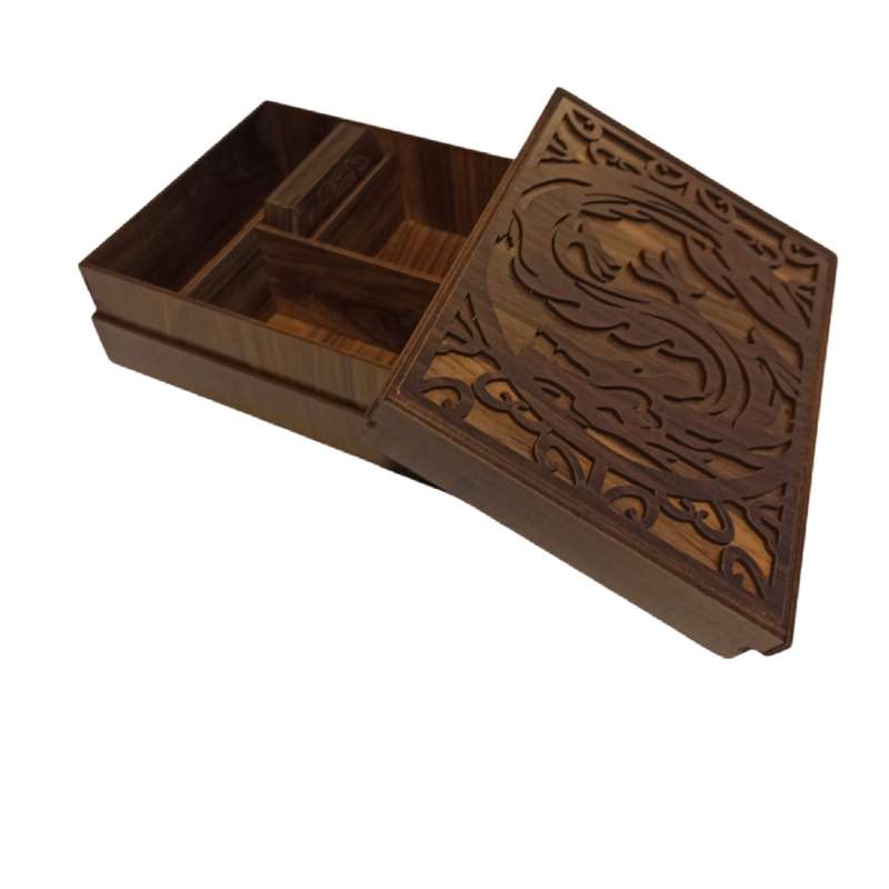 جعبه چای کیسه ای آریان لوکس مدل اژدها به همراه زیرلیوانی