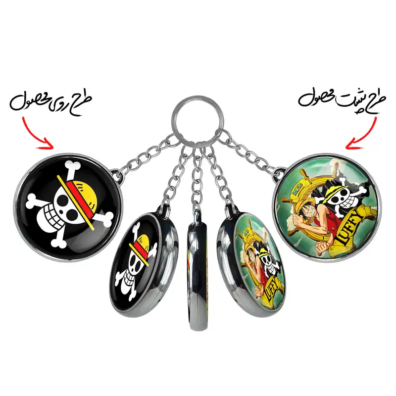 جاکلیدی خندالو طرح انیمه وان پیس One Piece مدل دوطرفه کد 1054010533