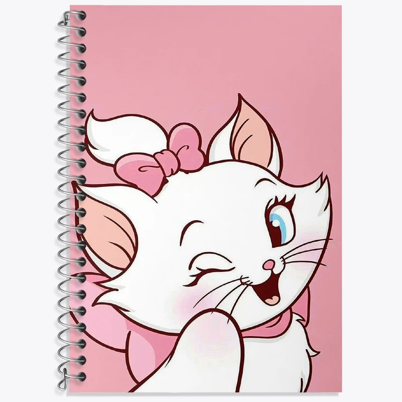 دفتر زبان 50 برگ خندالو مدل سه خط طرح گربه ماری (Marie) کد N1826