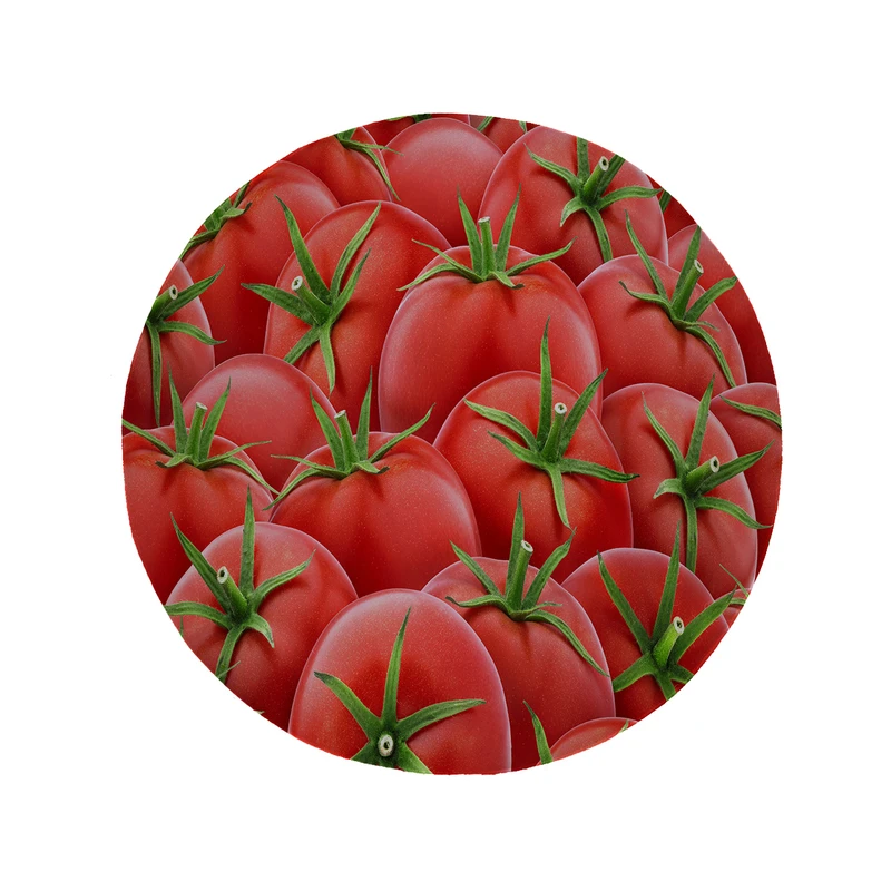 پادری مدل دایره طرح گوجه کد 5146 سایز 90 × 90 سانتی متر 