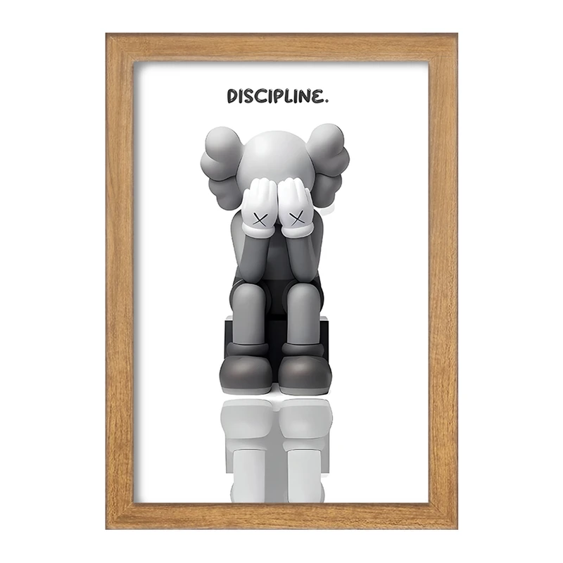 تابلو خندالو مدل عروسک کاز (kaws) کد F3991