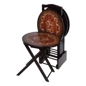 میز عسلی مدل تاشو کد m06  مجموعه 4 عددی