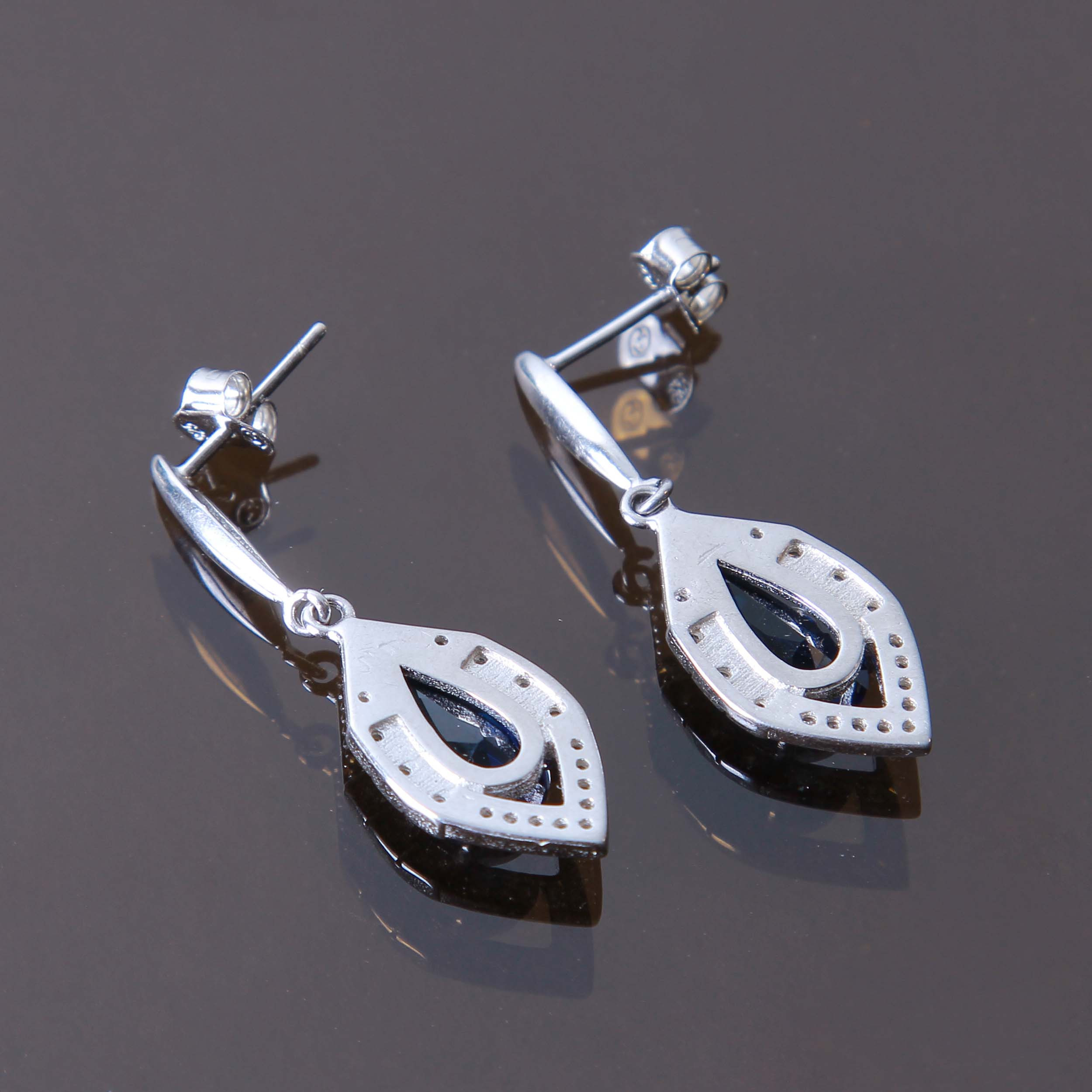 گوشواره نقره زنانه بازرگانی میلادی کد GZN_204