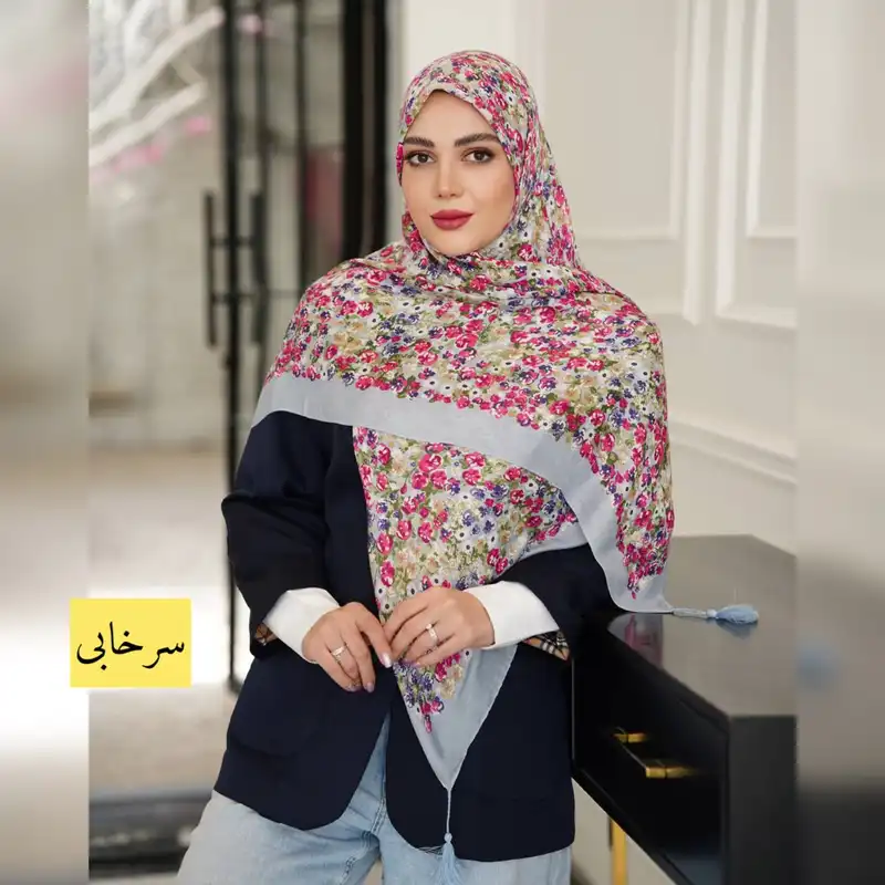روسری زنانه مدل نخ پنبه منگوله دار کد 06
