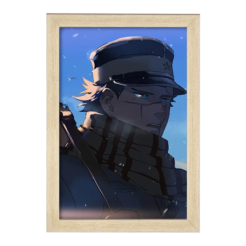 تابلو خندالو مدل سایچی انیمه کامویی طلایی Golden Kamuy کد 23705