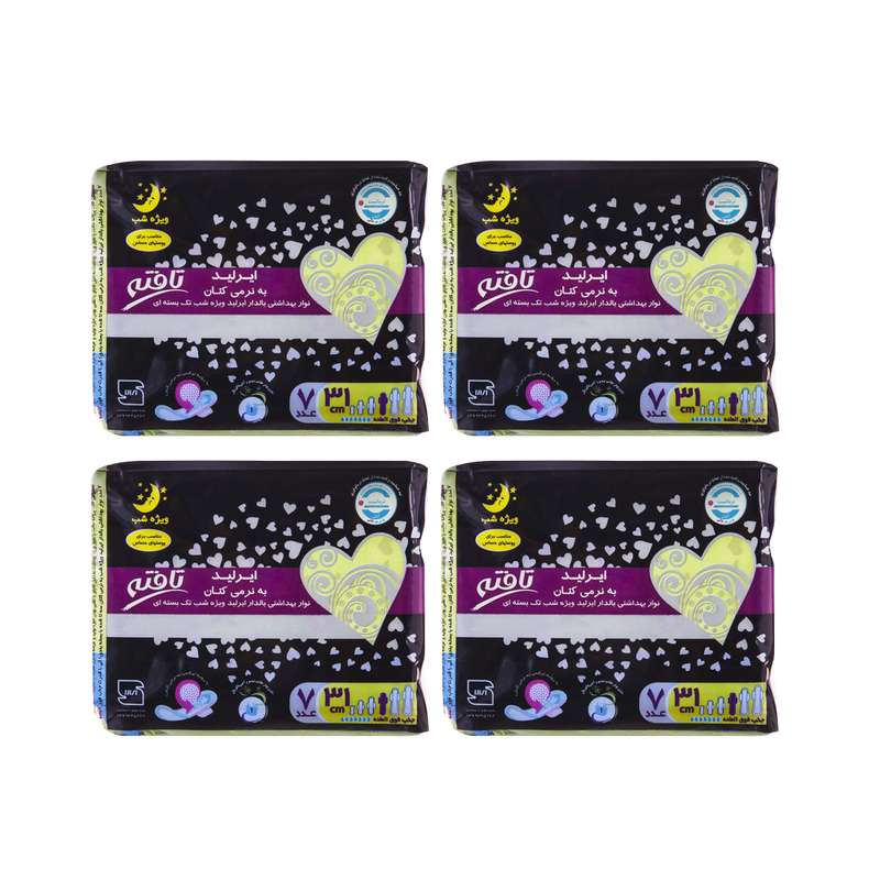 نوار بهداشتی تافته مدل Airlaid مجموعه 4 عددی