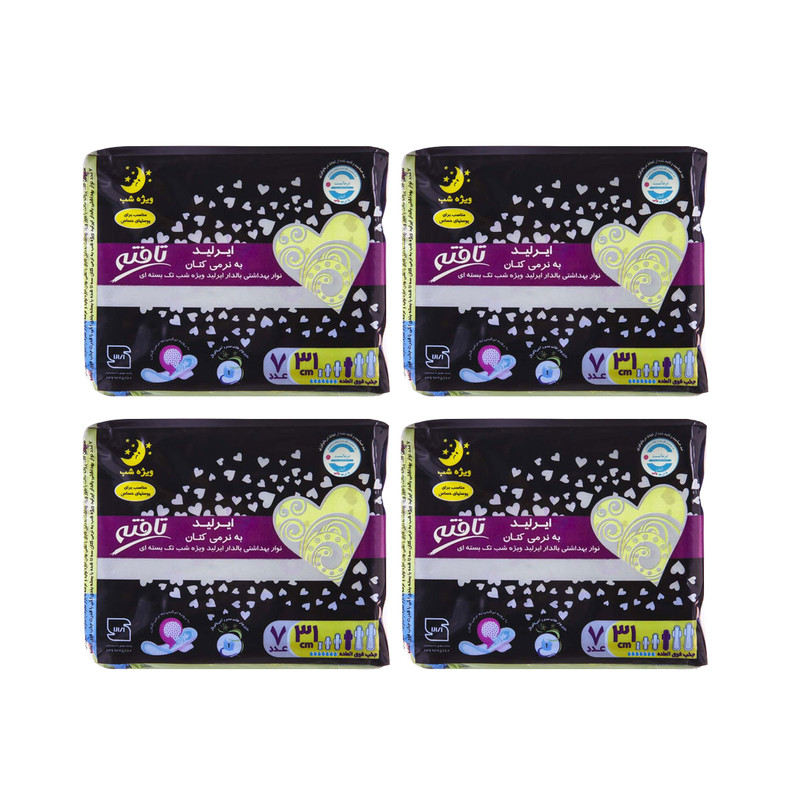 نوار بهداشتی تافته مدل Airlaid مجموعه 4 عددی