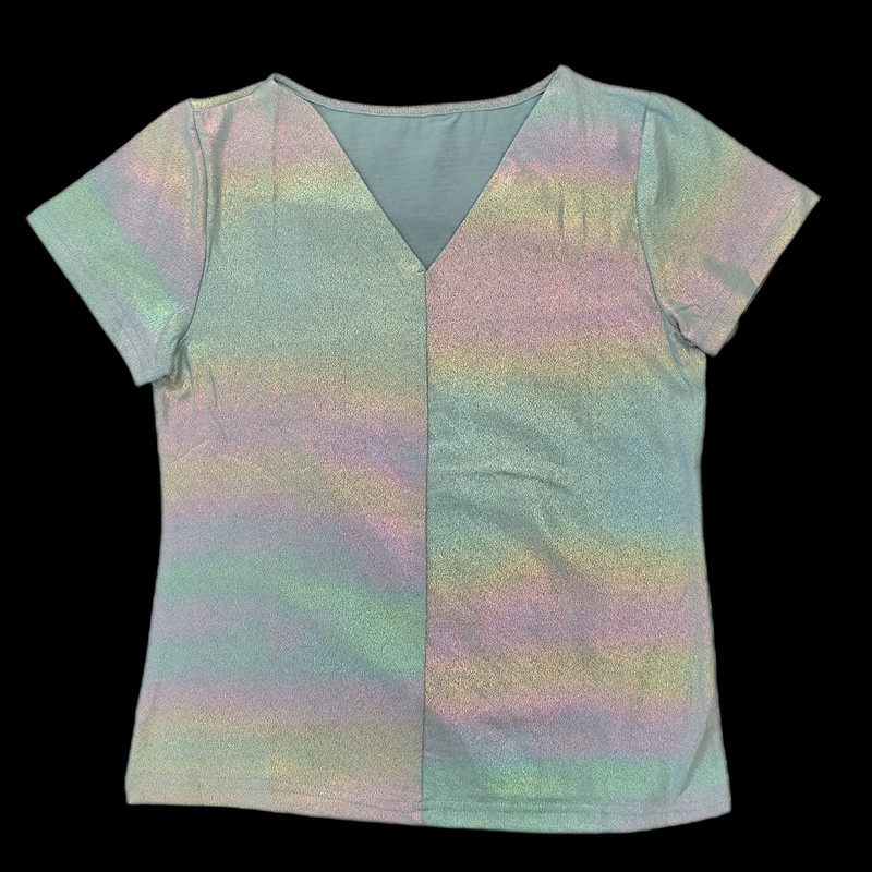 بلوز آستین کوتاه زنانه مدل شاینی مجلسی