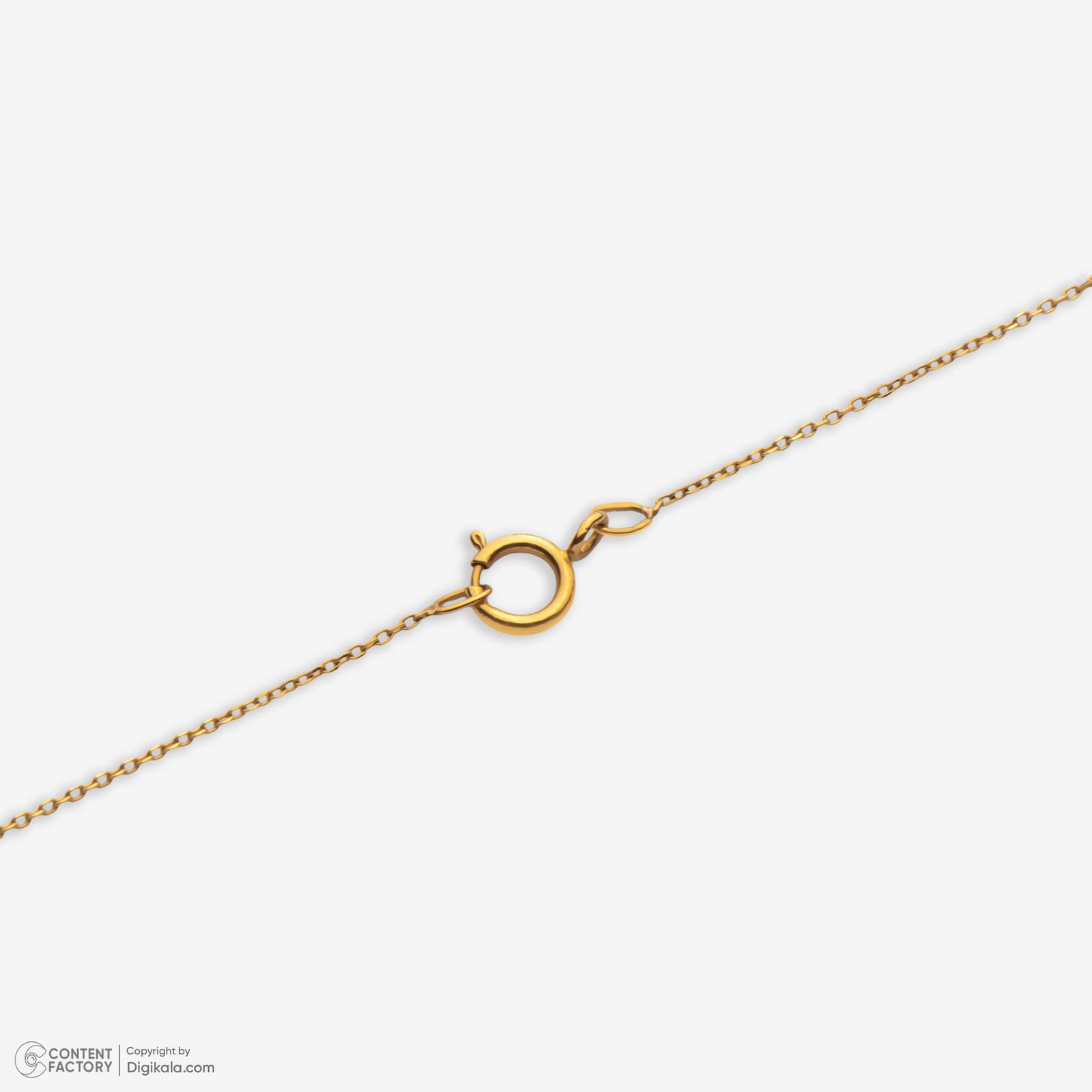 گردنبند طلا 18 عیار زنانه با زنجیر حلقه‌ای (فلامینگو) وی گالری مدل مکعب کد NA6457 -  - 2