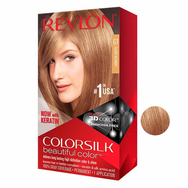 کیت رنگ مو رولون شماره 61 حجم 59 میلی لیتر رنگ بلوند فندقی روشن