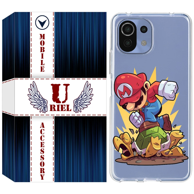 کاور یوریل مدل Clear کد 64 طرح ماریو مناسب برای گوشی موبایل شیائومی Mi 11 Lite / 11 Lite 5G NE