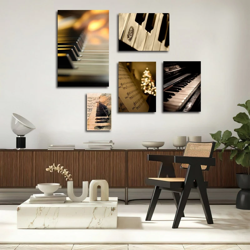 تابلو شاسی بکلیت طرح ساز موسیقی پیانو مدل SH-2985 مجموعه 5 عددی