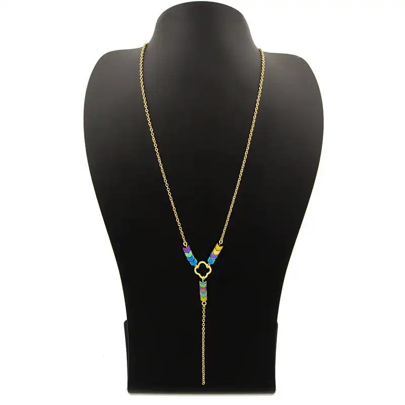 گردنبند طلا 18 عیار زنانه مانچو کد sfg653