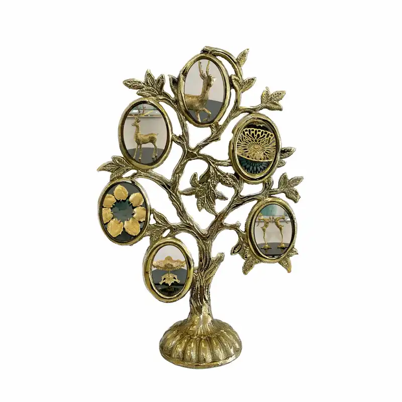 قاب عکس برنجی مدل 6 برگ 829