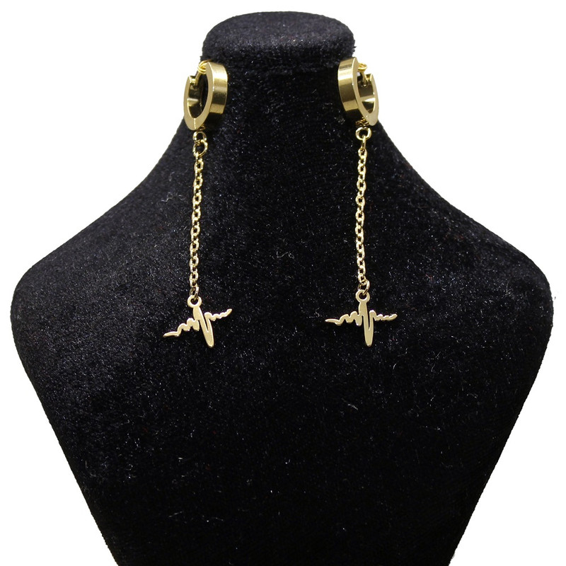 گوشواره زنانه طرح ضربان کد RKH_1002 گوشواره زنانه طرح ضربان کد RKH_1002