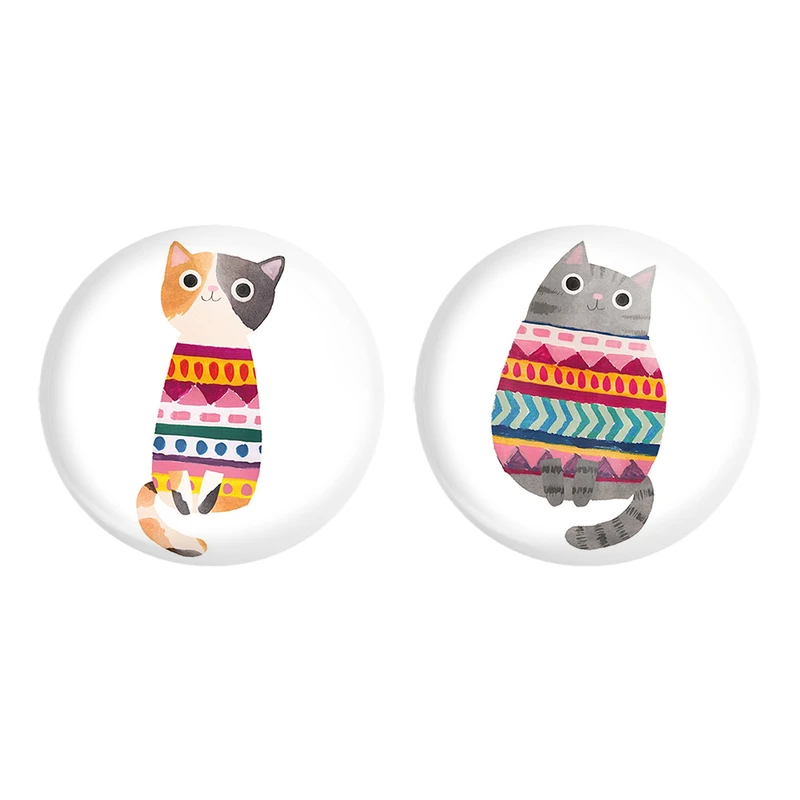 مگنت خندالو مدل گربه کد 52165214 مجموعه 2 عددی
