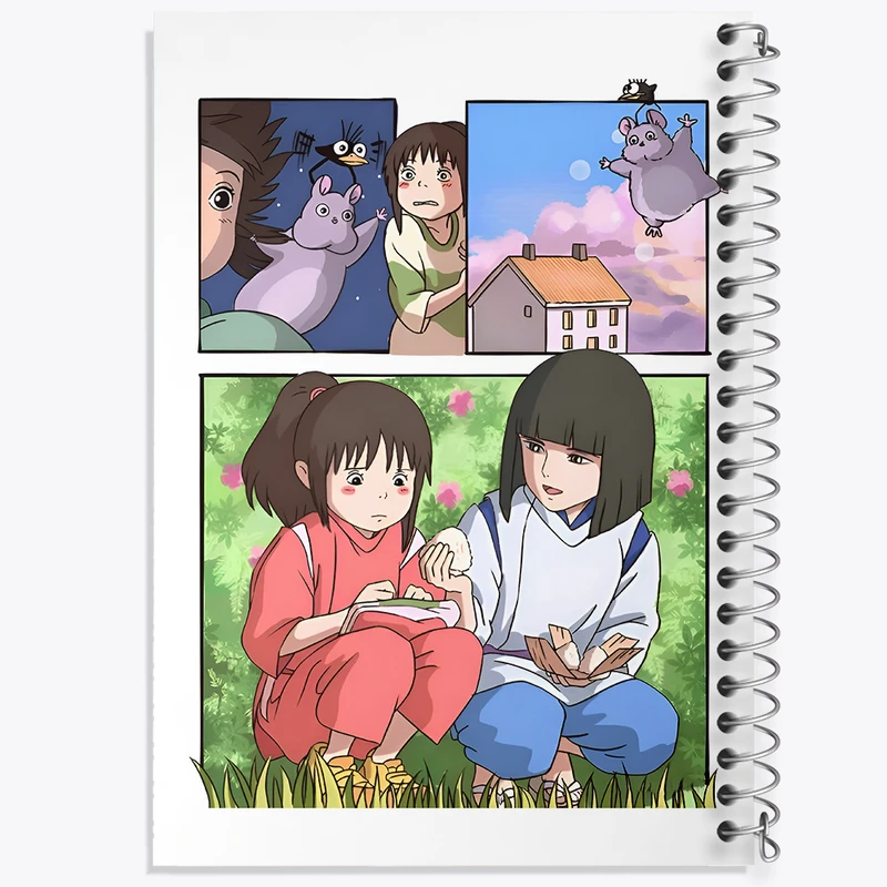 دفتر مشق 100 برگ خندالو طرح انیمه شهر اشباح (Spirited Away)  کد N4733