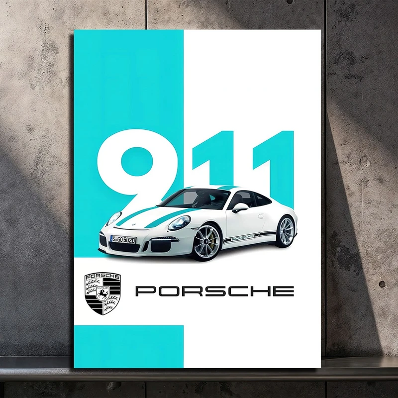 تابلو شاسی بکلیت طرح ماشین پورشه 911 مدل SH-S10832 