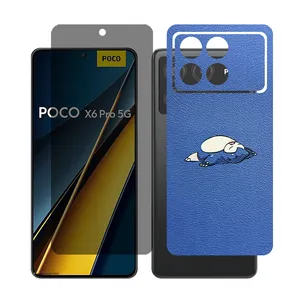 Glass Together model privacy Screen Protector Suitable for Xiaomi Poco X6 Pro Mobile Phone with Back cover sticker