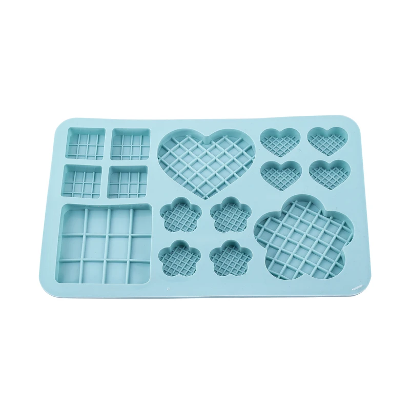 قالب شکلات مدل قلب مربع گل هاشور 15 خانه