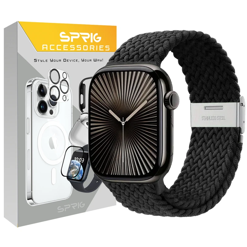 بند اسپریگ مدل Braided SGK مناسب برای اپل واچ Series 9 41mm 