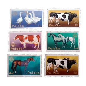 تمبر یادگاری مدل حیوانات کد bc-1580 مجموعه 6 عددی