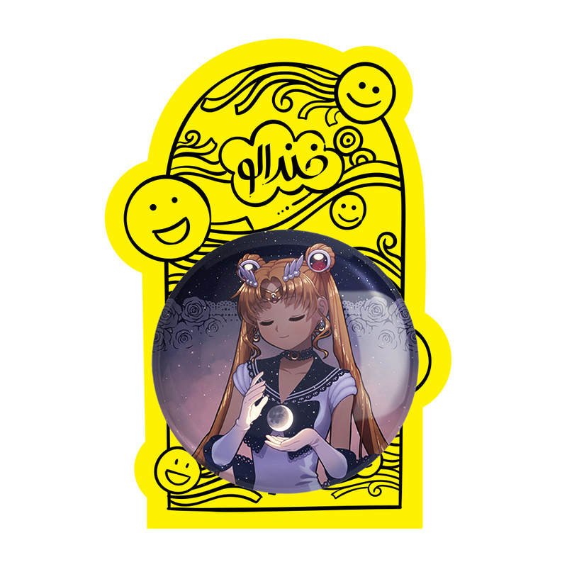 آینه جیبی خندالو مدل اوساگی تسوکینو انیمه سیلور مون Sailor Moon  کد 17458