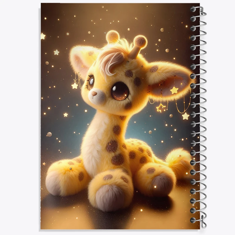 دفتر شطرنجی 50 برگ خندالو طرح زرافه کیوت کد F5490