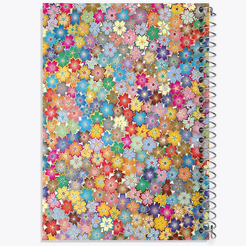 دفتر ژورنال نویسی 50 برگ خندالو مدل نقطه ای طرح گل گلی کد N5450