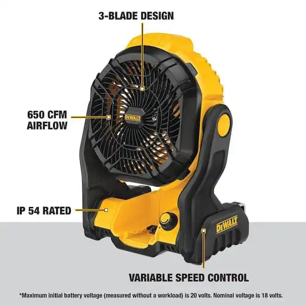 پنکه شارژی دیوالت مدل DCE512N