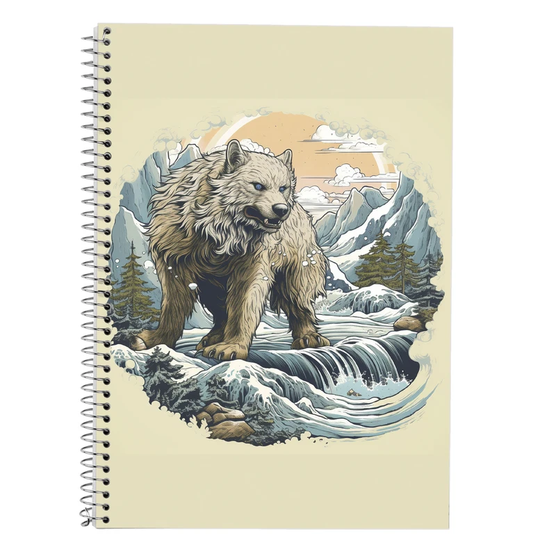 دفتر زبان 50 برگ مدوپد مدل سه خط طرح Vindland Saga کد DF3226